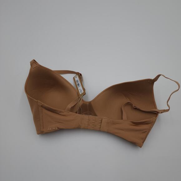 SKIMS Wireless Form T Shirt Demi Bra in Ochre Size 32D - Picture 5 of 9